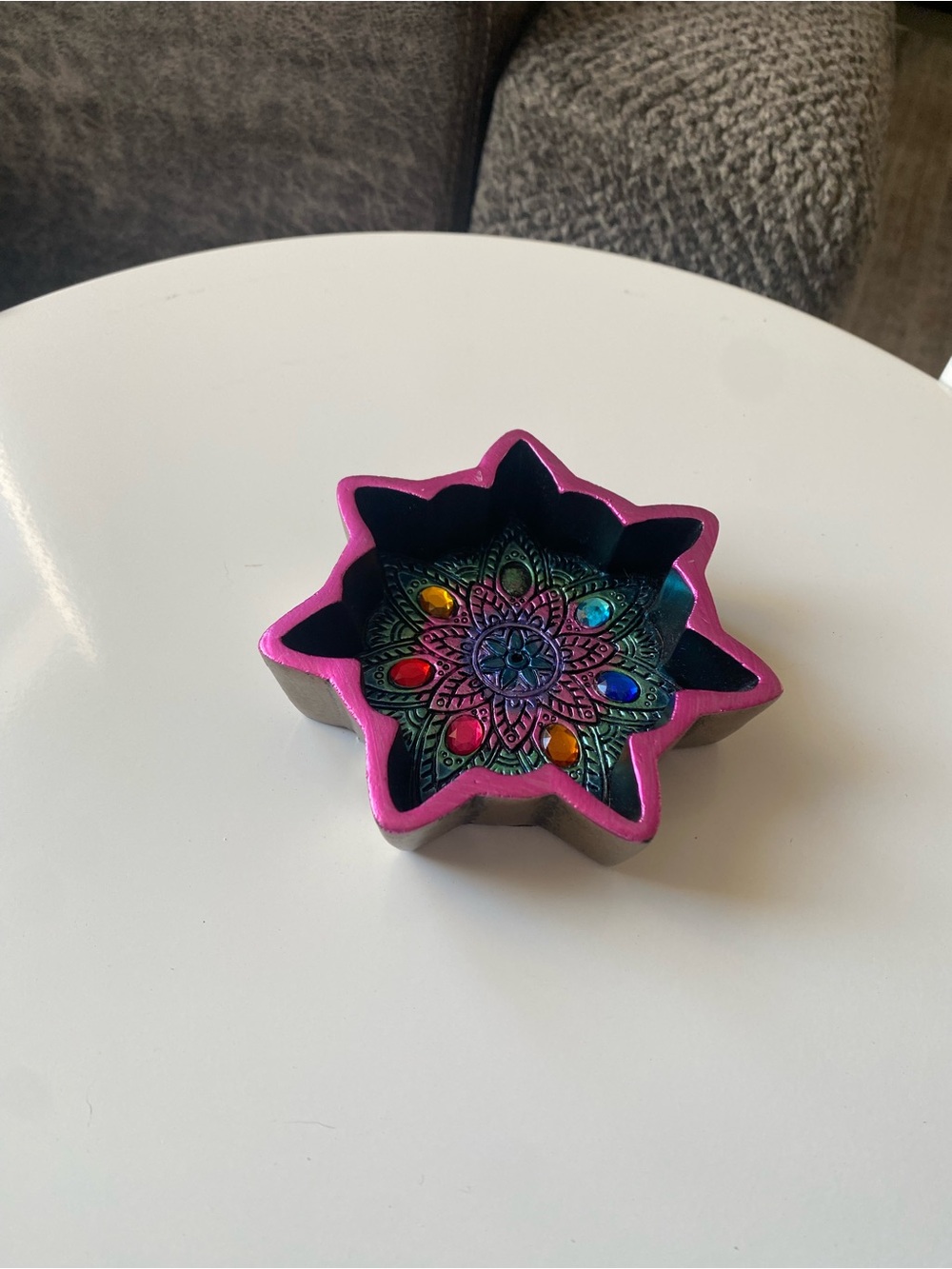 Pink Starflower Decorative Jewelry Dish